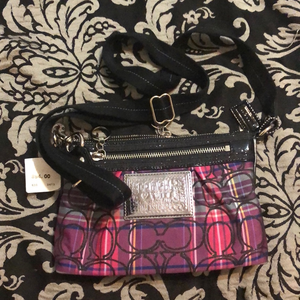 Coach pink and purple crossbody